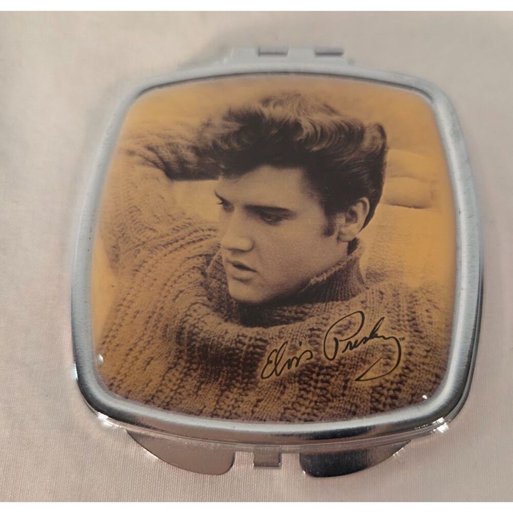 Elvis Presley Compact Mirror Signature Portrait Pocket Mirror Vandor